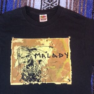 Vintage Y2K Malady Concert Tee Shirt